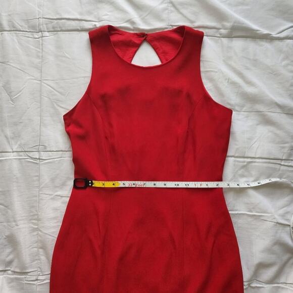 MAGGY LONDON SILK RED Open Back Dress - 6 - Picture 6 of 9